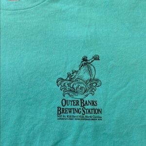 Outer Banks Brewing  Station Teal T-Shirt Medium super soft
